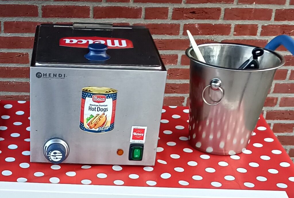 Party verhuur worsten hotdog verwarmer